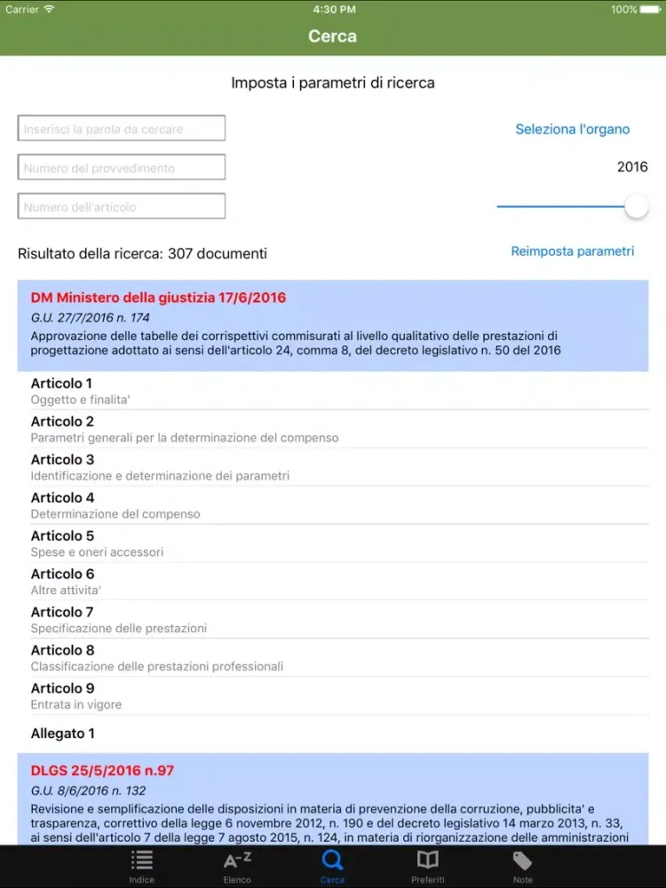 Codice degli Appalti iPad  Screenshots