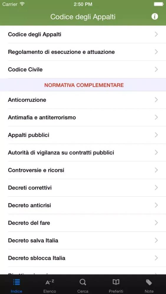 Codice degli Appalti Screenshots