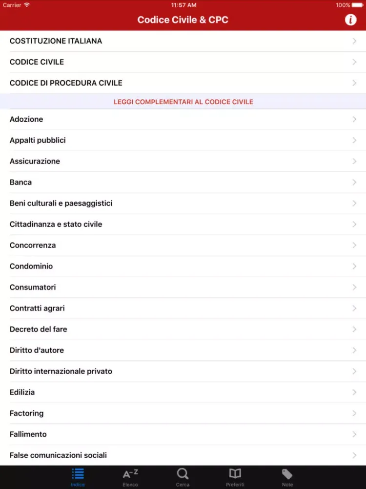 Скриншоты Codice Civile e di Proc Civile iPad 