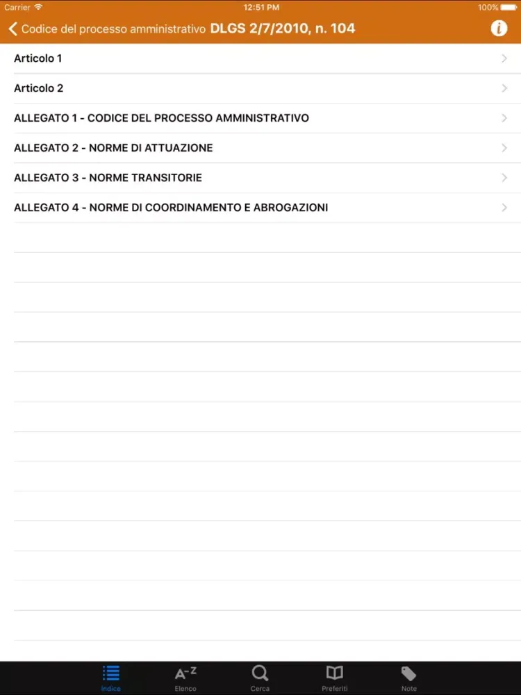 Скриншоты Codice del Processo Amministrativo iPad 