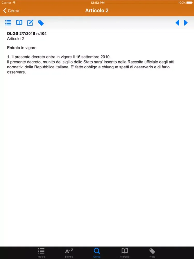 Скриншоты Codice del Processo Amministrativo iPad 