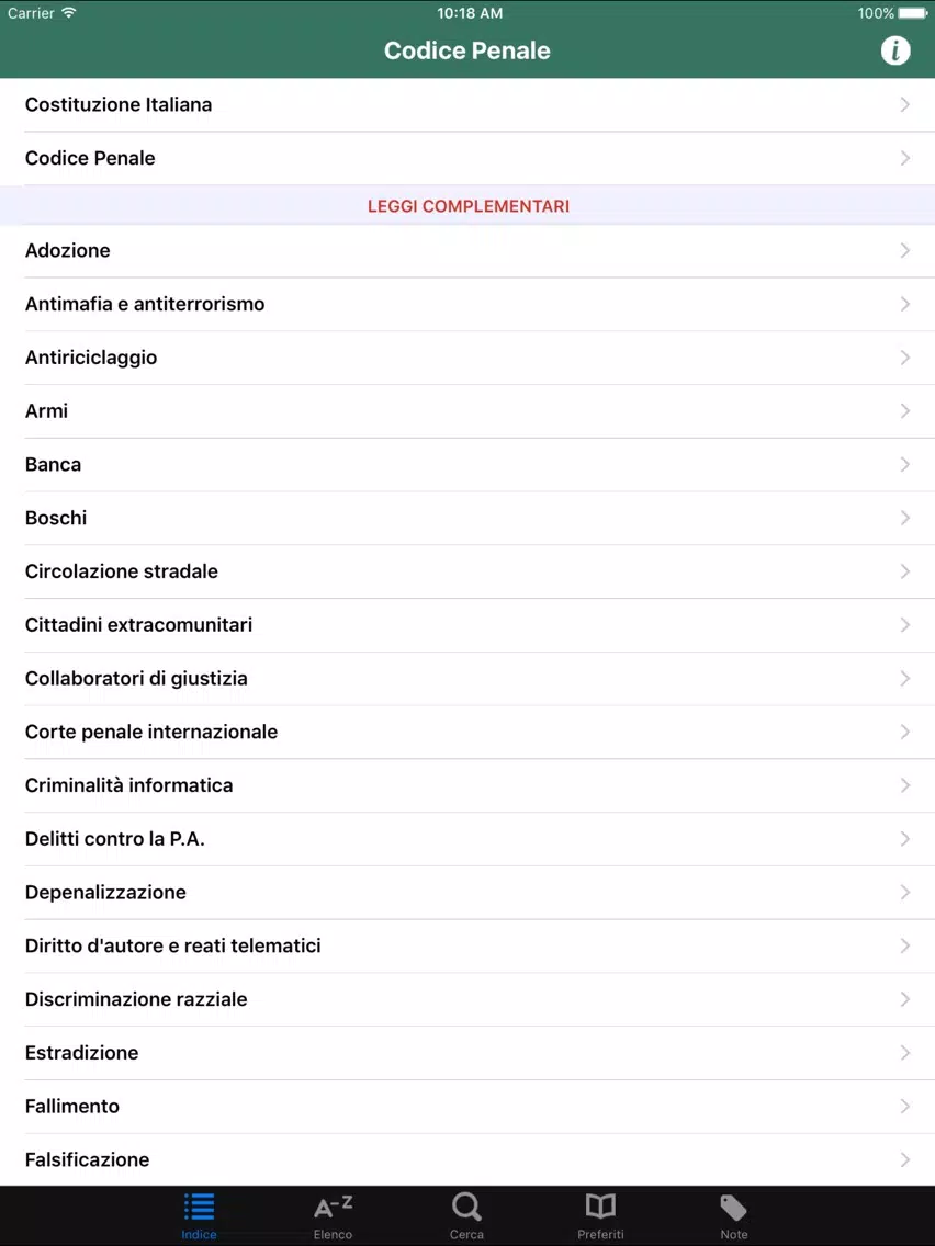 Codice Penale ME iPad  Screenshots