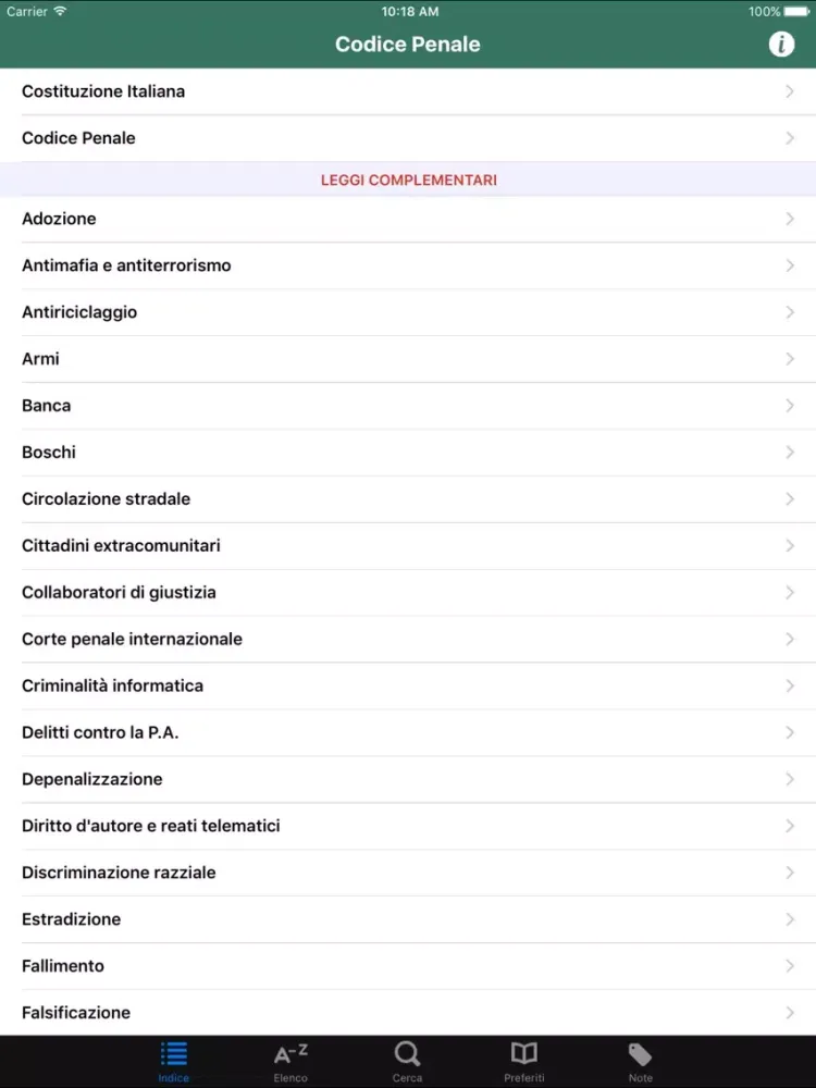 Screenshot di Codice Penale ME iPad 