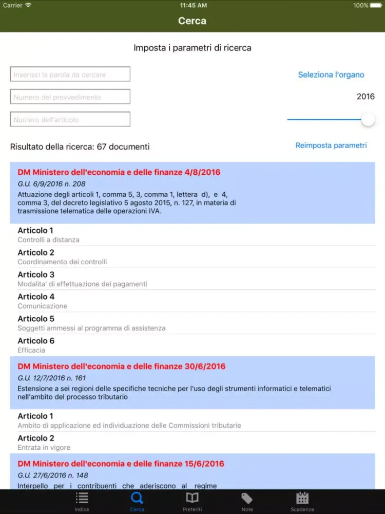 Codice Tributario iPad  Screenshots