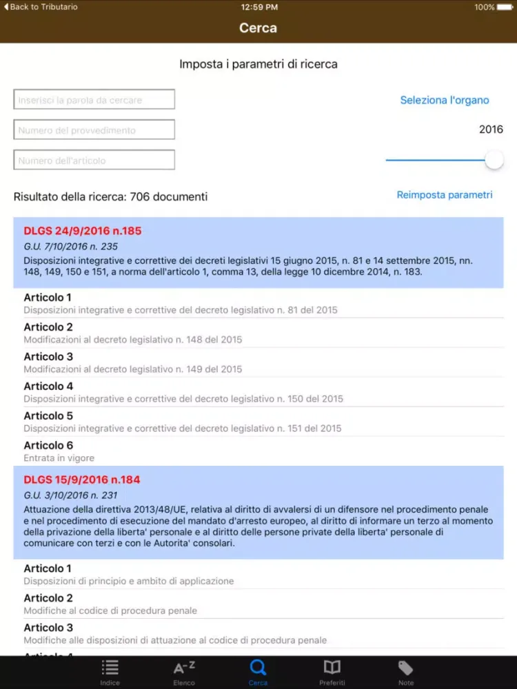 Leggi Italiane iPad 應用截圖