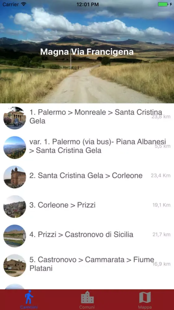 Screenshot di Magna Via Francigena
