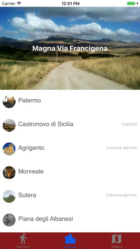 Screenshot di Magna Via Francigena