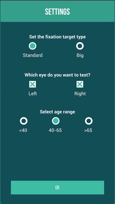 Ảnh chụp màn hình của MyVisualField Test