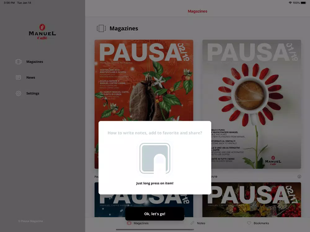 Pausa Magazine iPad  Ekran Görüntüleri