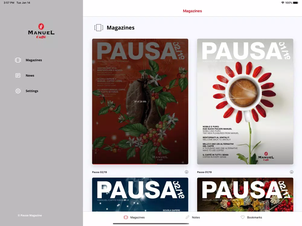Pausa Magazine iPad  Ekran Görüntüleri