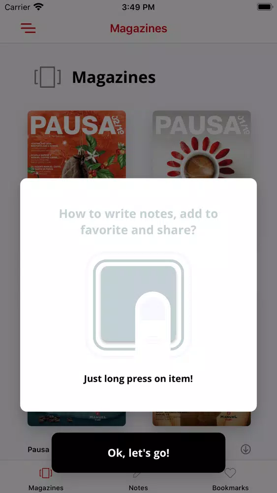 Pausa Magazine Ekran Görüntüleri