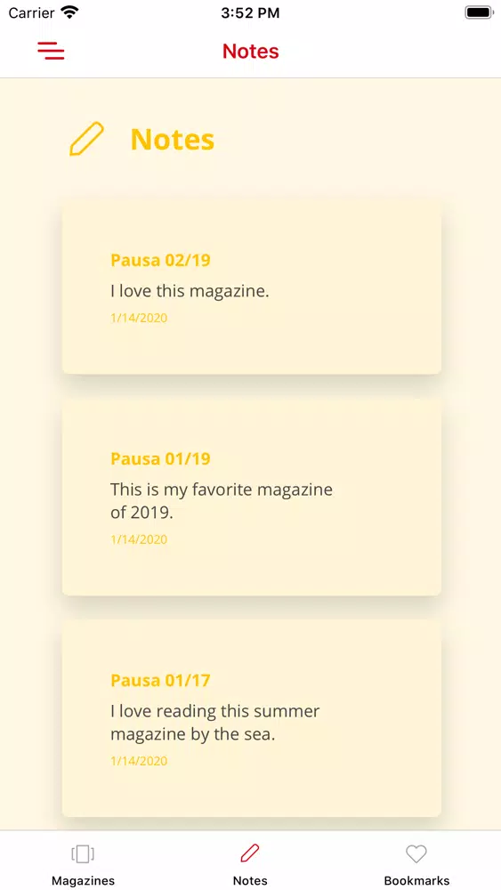 Pausa Magazine Ekran Görüntüleri