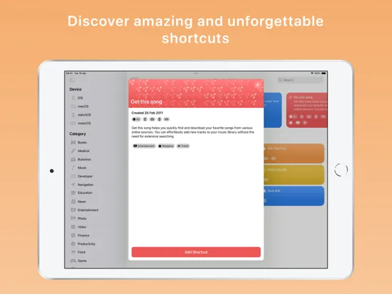 Shortcut Archive iPad  স্ক্রিনশট