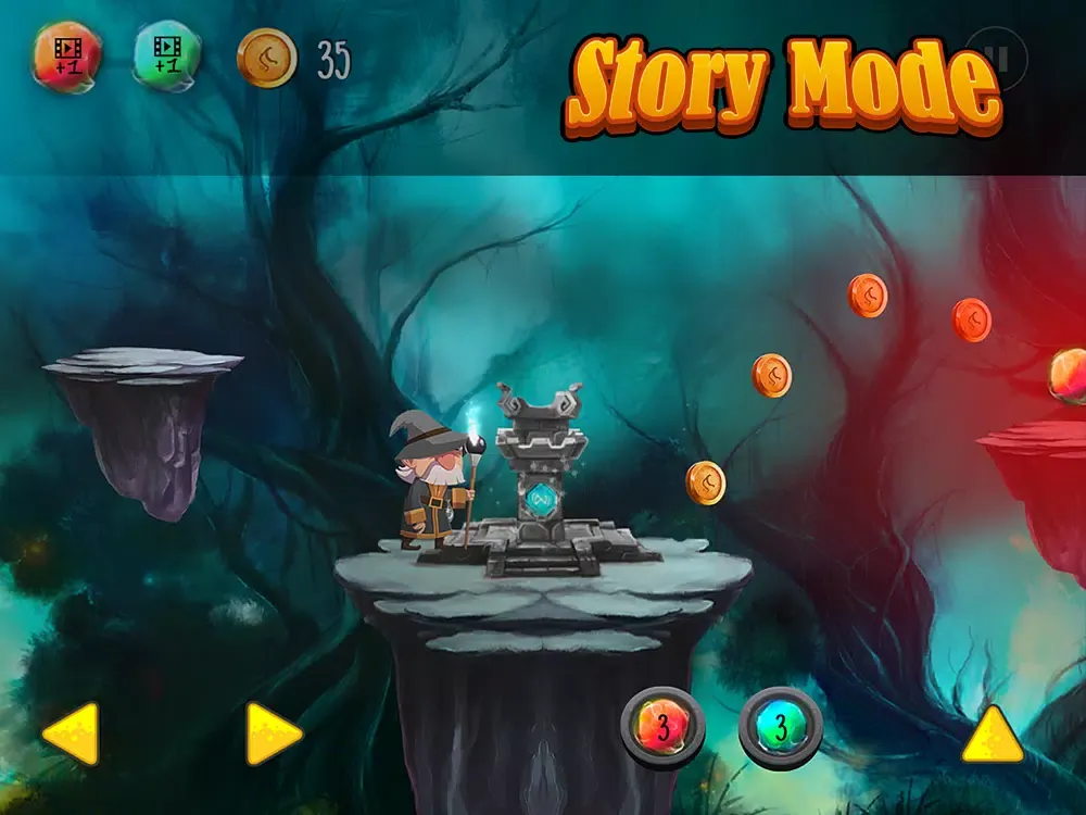 Tangkapan layar Gerald the Mage iPad 