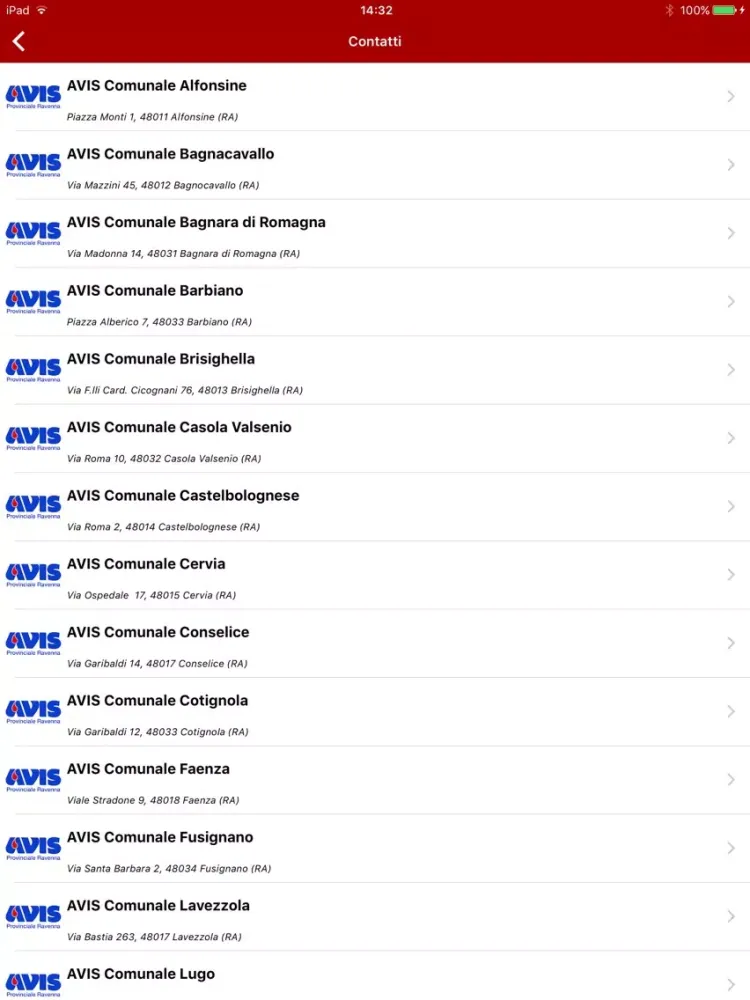 Capturas de tela do Avis Provinciale Ravenna iPad 
