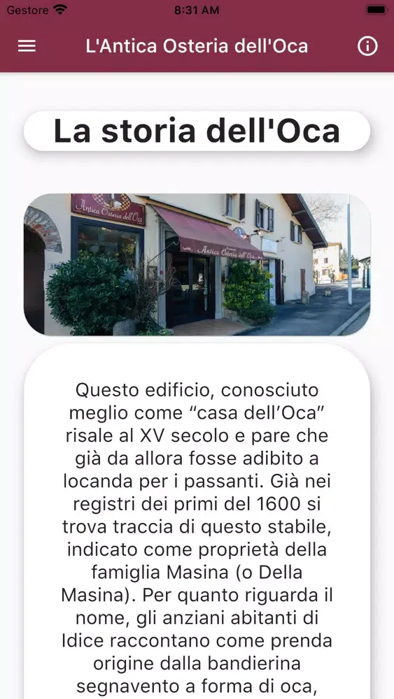 Antica Osteria dell'Oca應用截圖