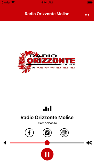 Screenshot di Radio Orizzonte Molise