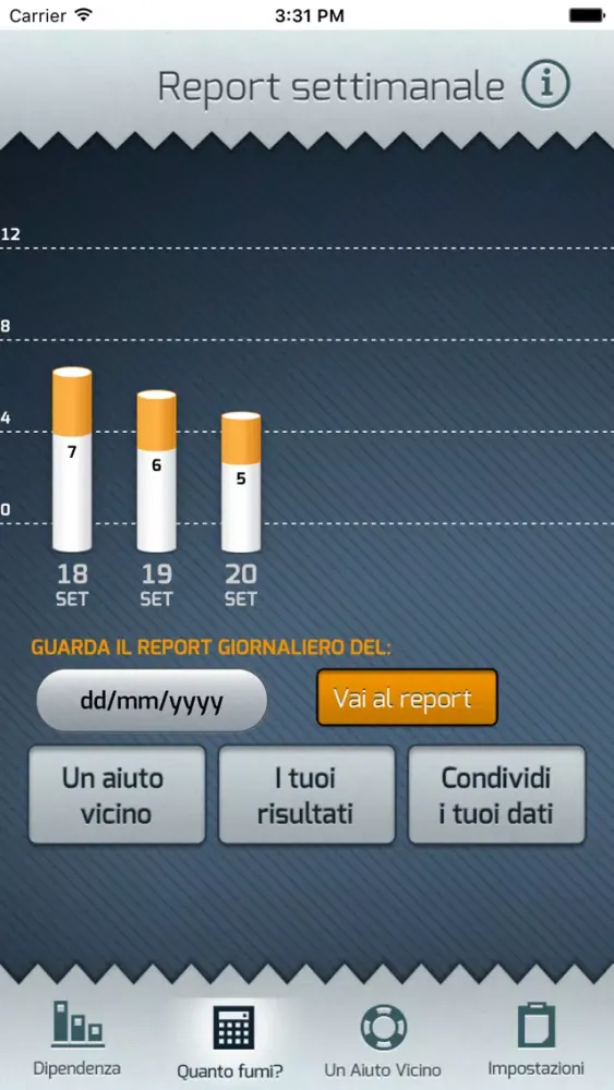 Screenshot di Quanto fumi?