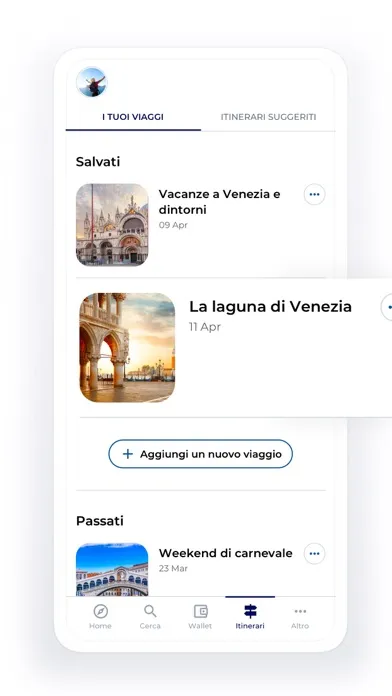 Capturas de tela do Italia.it -Travelling in Italy