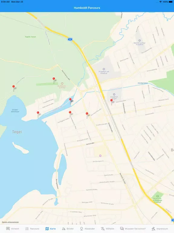 Zrzuty ekranu Humboldt-Parcours iPad 