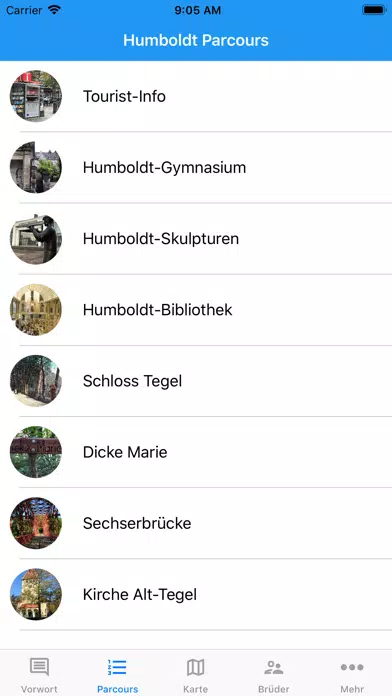 Tangkapan skrin Humboldt-Parcours