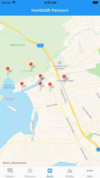 Tangkapan skrin Humboldt-Parcours