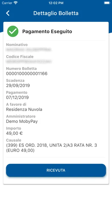 Capturas de tela do MobyPay eBilling