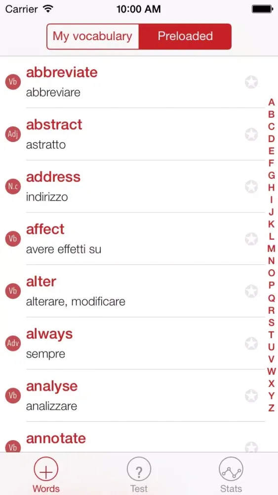 My Vocapp Screenshots