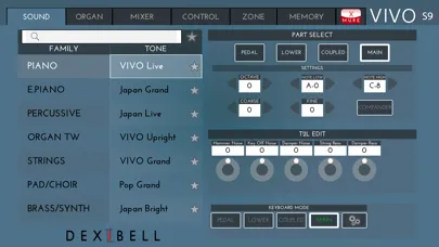 Скриншоты Dexibell VIVO Editor