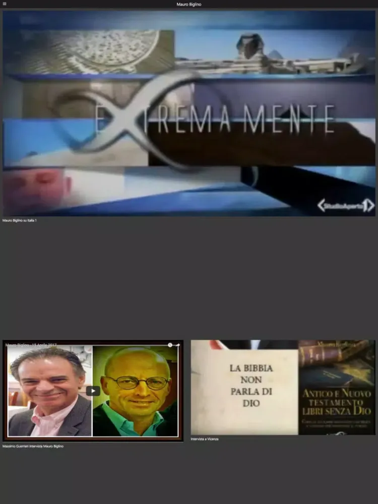 Ảnh chụp màn hình của Mauro Biglino Official App iPad 