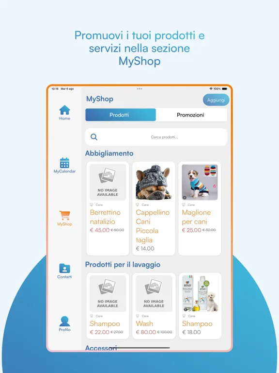Ảnh chụp màn hình của MyVet Business iPad 