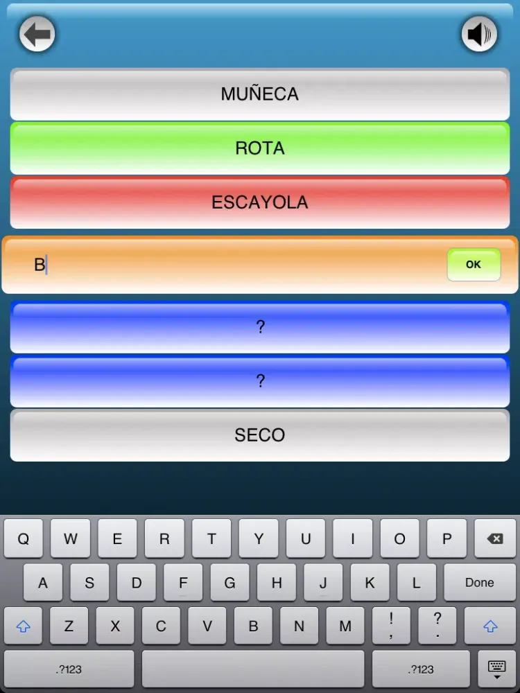 Capturas de pantalla de Palabras Encadenadas Lite iPad 