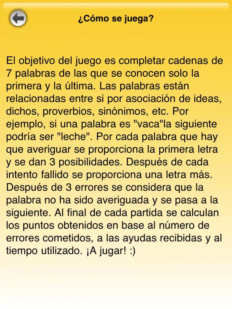 Capturas de pantalla de Palabras Encadenadas Lite iPad 