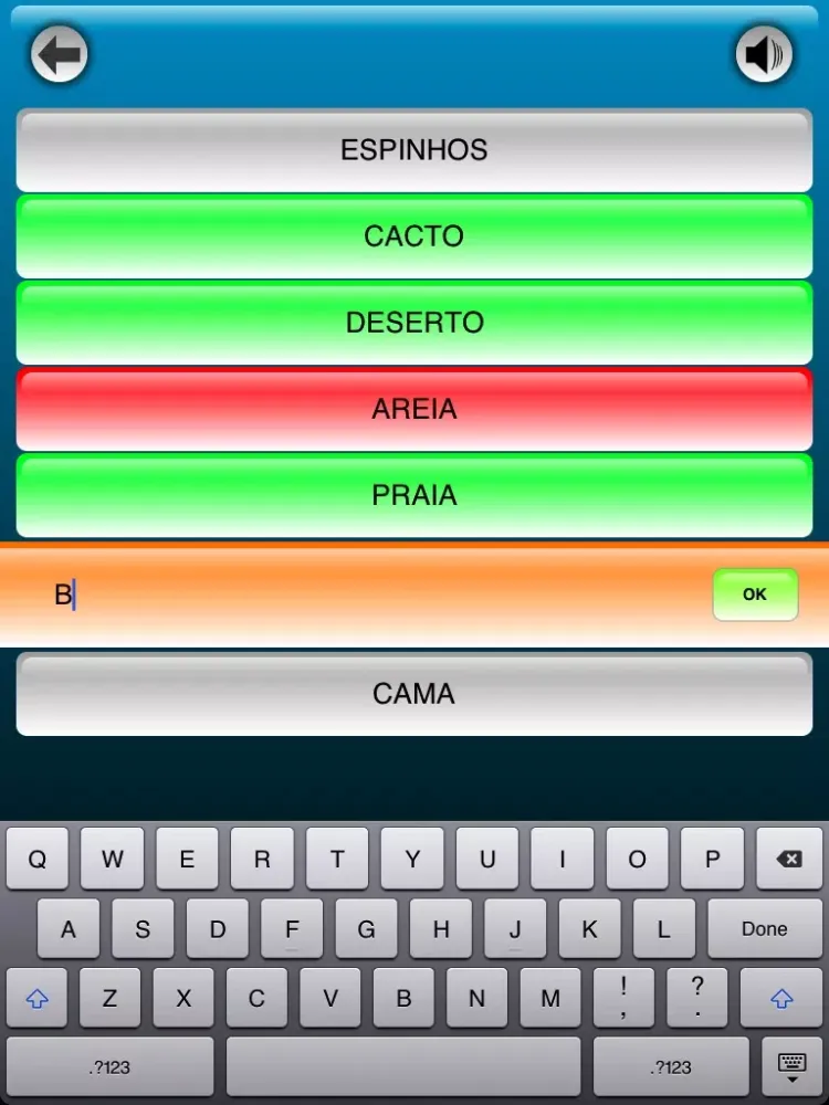 Tangkapan layar Palavras em Cadeias Lite iPad 