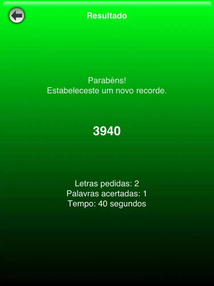 Tangkapan layar Palavras em Cadeias Lite iPad 