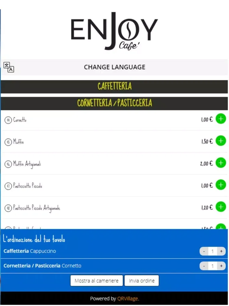 Tangkapan skrin EnjoyCafe iPad 