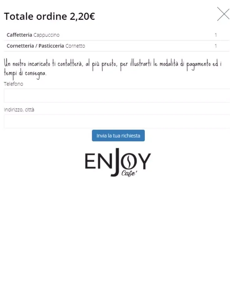 Tangkapan skrin EnjoyCafe iPad 