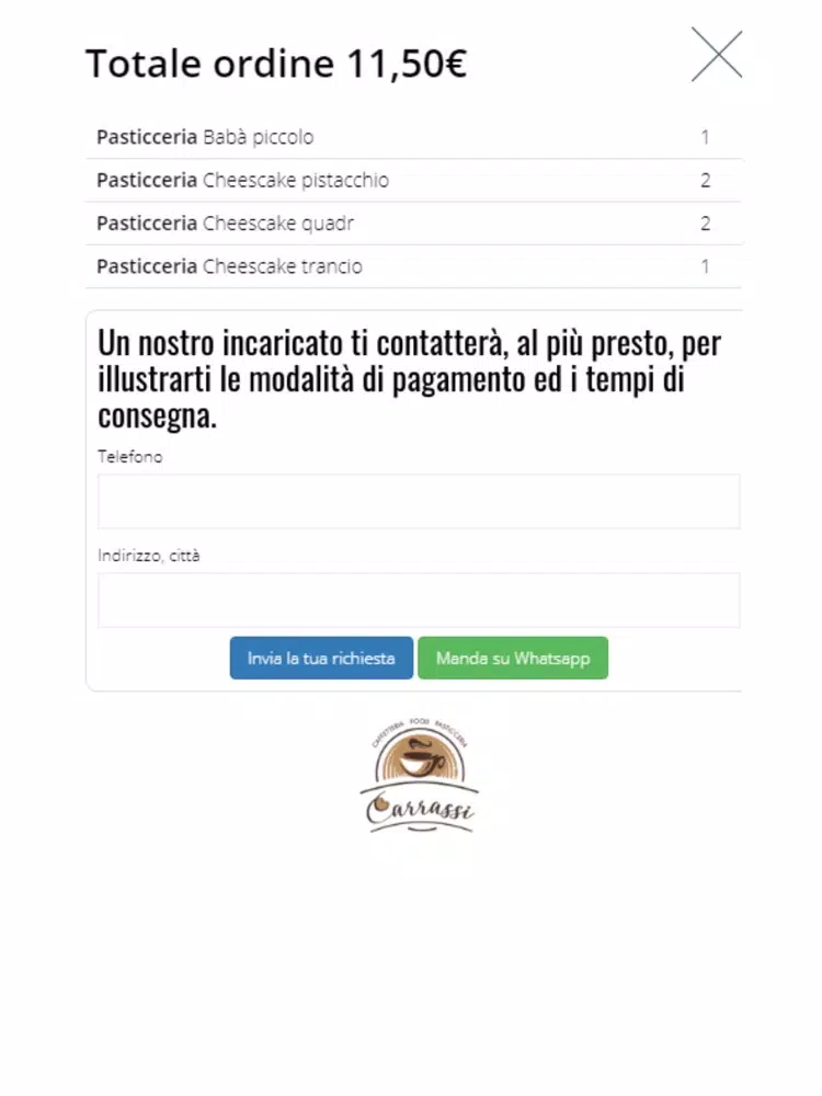Pasticceria Carrassi iPad  Screenshots