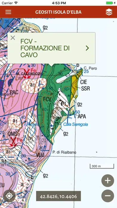 Ảnh chụp màn hình của Geositi Isola d'Elba
