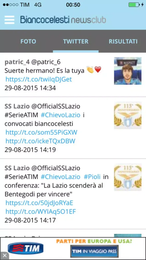 Capturas de pantalla de Biancocelesti NewsClub