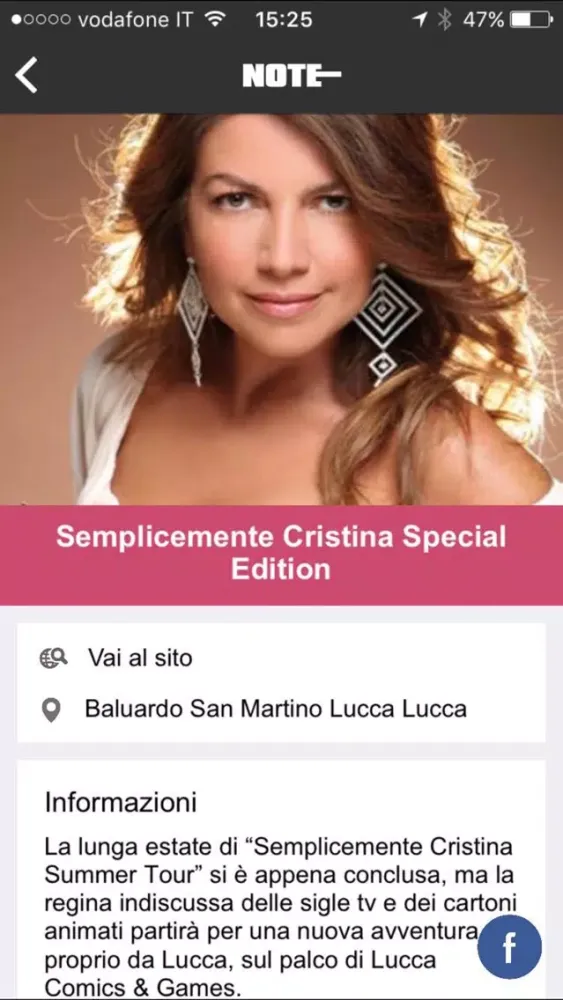 Note Eventi Screenshots