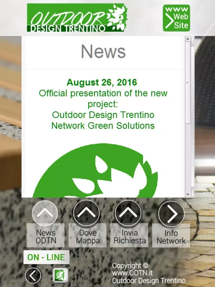 Ảnh chụp màn hình của Outdoor Design Trentino iPad 