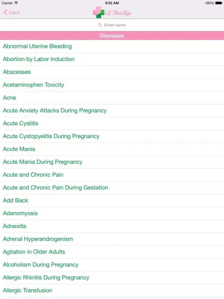 OGTherApp - Obstetrics & Gynecology Medical Therapy iPad  Screenshots