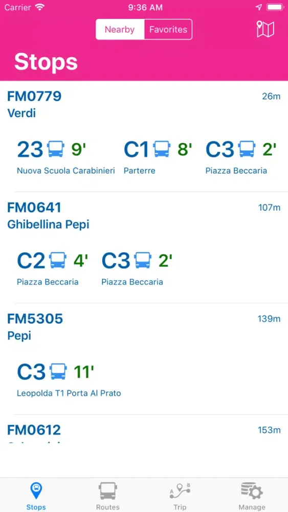 Tangkapan skrin Bus Firenze