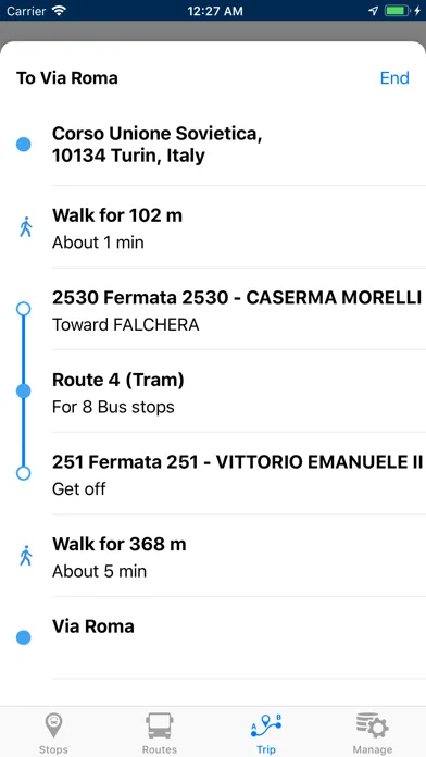 Tangkapan skrin Bus Torino