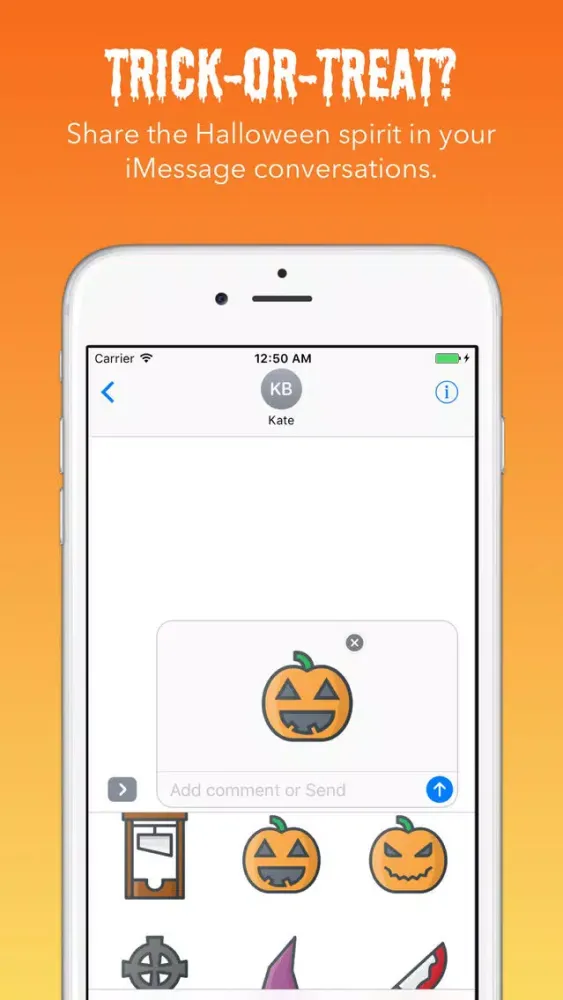 ภาพหน้าจอของ Moo Halloween Stickers