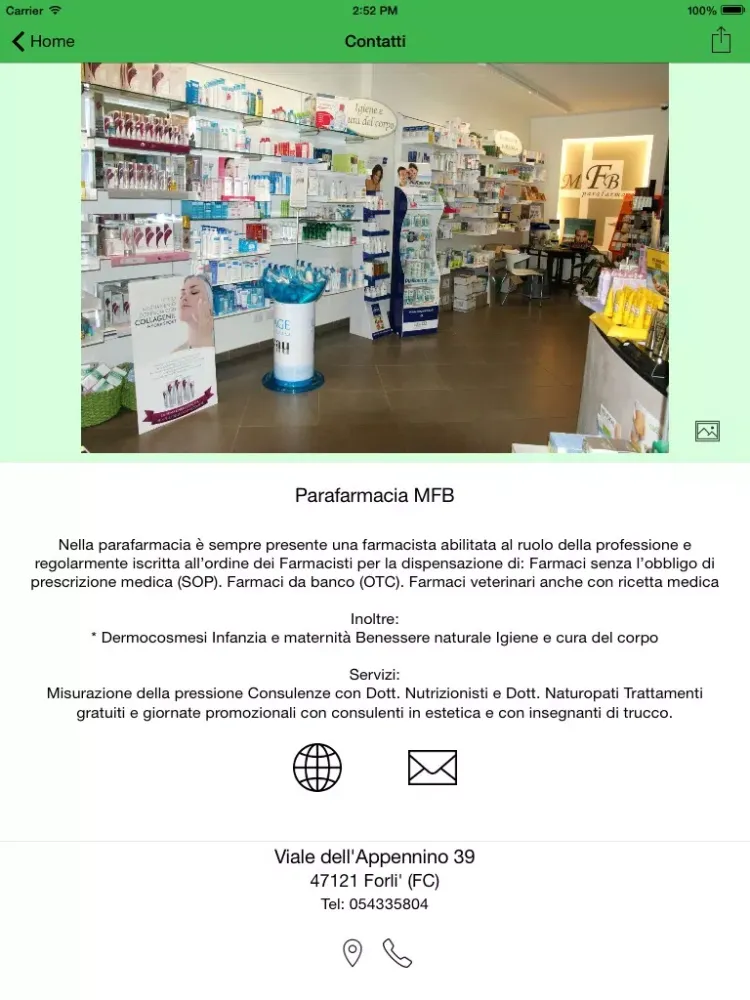 Parafarmacia MFB Forlì iPad 应用截图