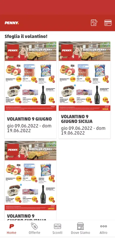 Ảnh chụp màn hình của PENNY Italia