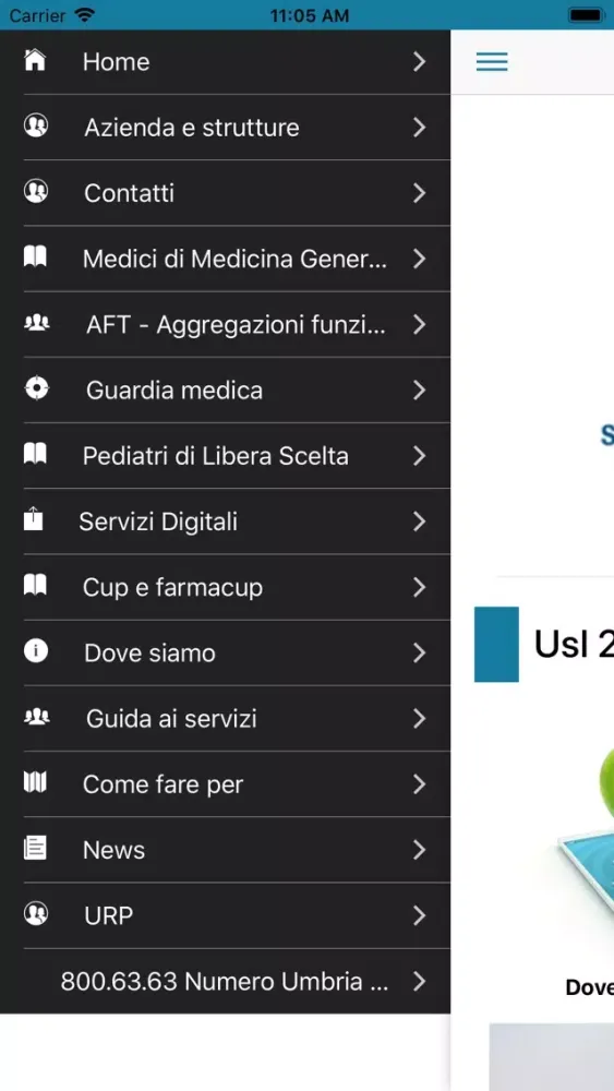 Zrzuty ekranu Azienda USL Umbria 2