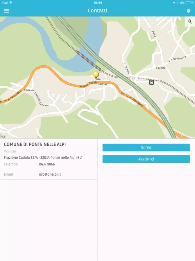 Comune di Ponte nelle Alpi iPad 應用截圖